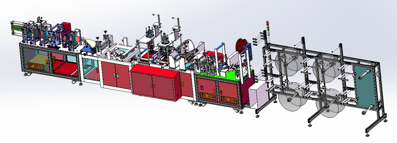 Mesin pembuatan topeng N95
